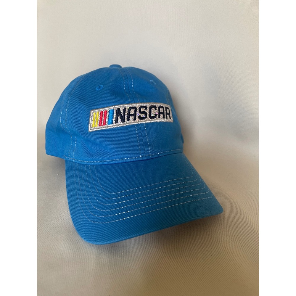 NASCAR Blue Glitter Logo Dad Hat Adjustable Cotton Racing Cap OSFM
